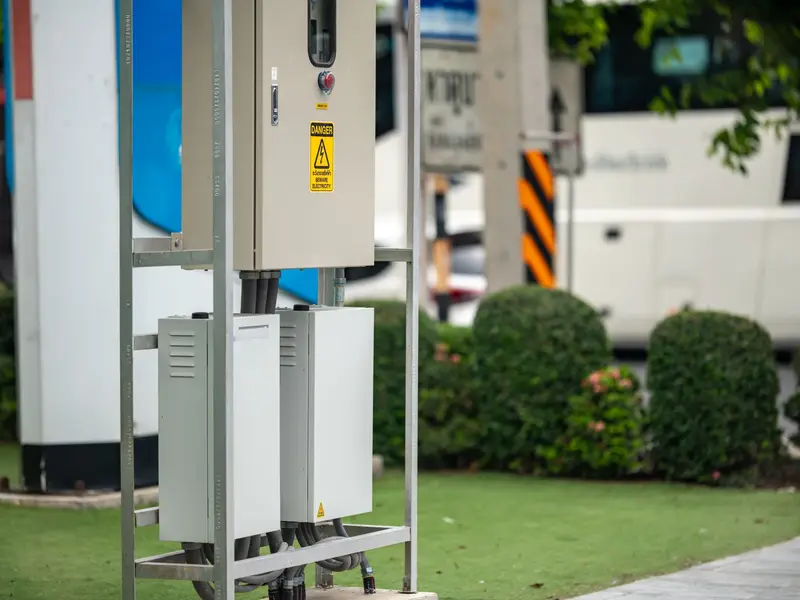 EV charger installed in a basement car space in Mosman
