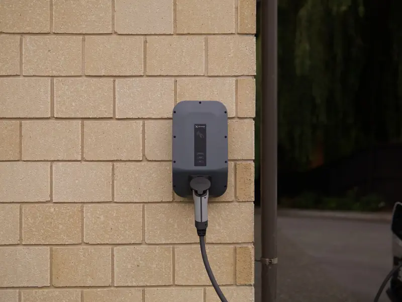 Wallbox Pulsar Plus installed on timber carport in Cronulla
