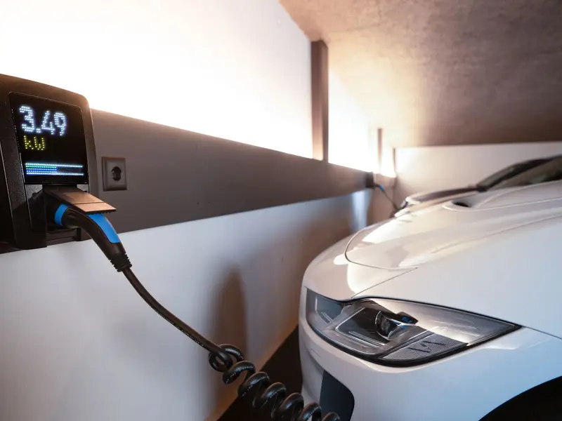 EV charger installed on carport pier in Penrith