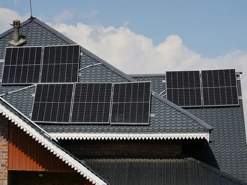 Garage wall before solar EV charger installation in Penrith